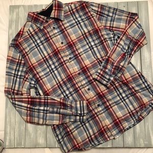 Men’s Merona Button Up Plaid Shirt